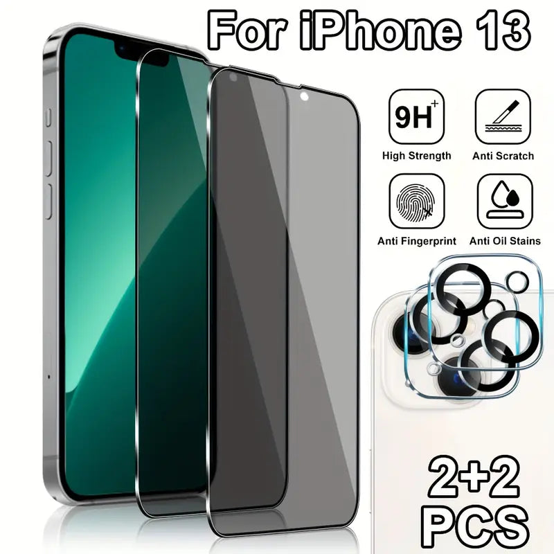 Easy Install 2 Packs Of Screen Protectors And Camera Lens Protectors For iPhone