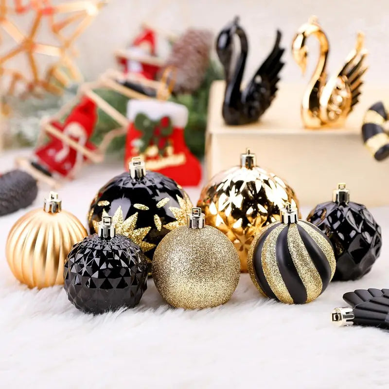 128 Piece Christmas Ornaments Set Decor for Christmas Tree Decoration