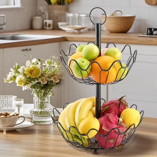 2-Tier Countertop Fruit Basket Organizer | Kitchen Storage for Fruit