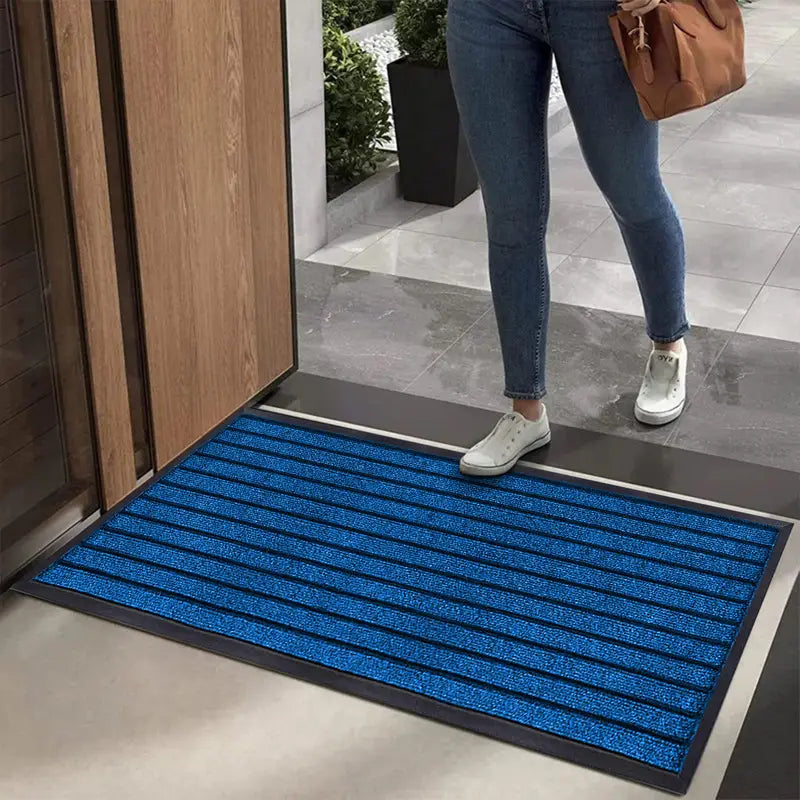 Heavy Duty Non Slip Door Mat Durable PVC Rubber Entrance Strong Grip Mat Ideal for Indoor Outdoor