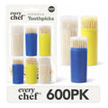 600 Pack Wooden Toothpicks with Portable Dispenser Disposable Toothpicks for Kitchen