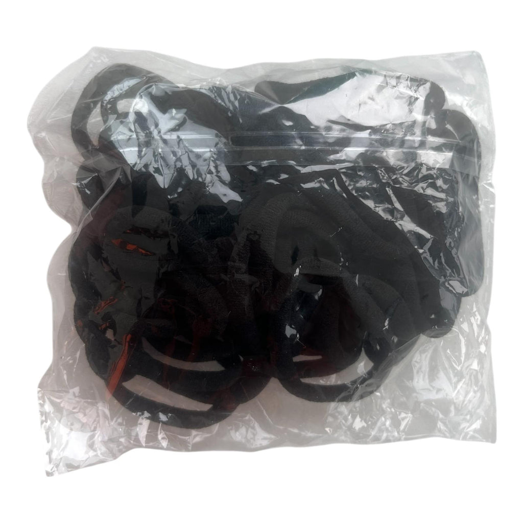 50 PCS Black Polyester Hair Scrunchies High Elastic Ponytail Holders