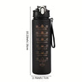 Leakproof Hydration Bottle with Portable Carry Rope Drinking Sports Water Bottle for Gym Office School & Outdoor Activities