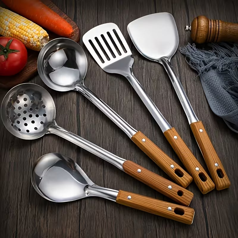 5PCS Stainless Steel Kitchen Utensil Set Cooking Tools Set for Home Kitchen and Restaurant
