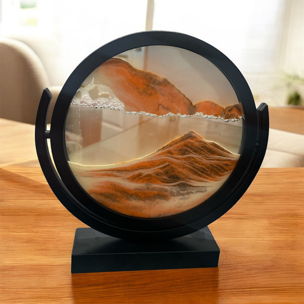 Sand Flow Art Hourglass Glass Ornament Moving Landscape Painting Decor Office & Home Decoration