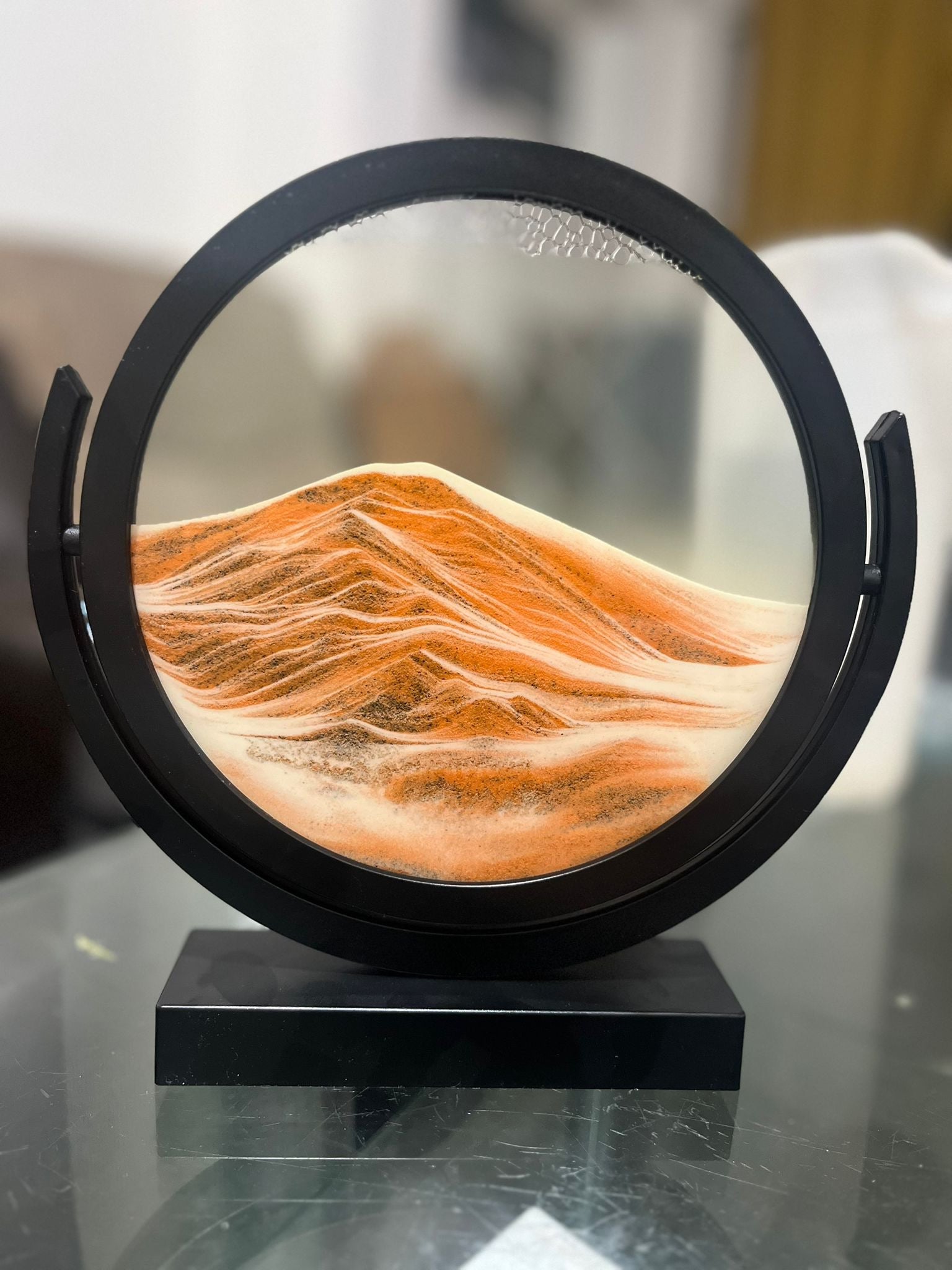 Sand Flow Art Hourglass Glass Ornament Moving Landscape Painting Decor Office & Home Decoration