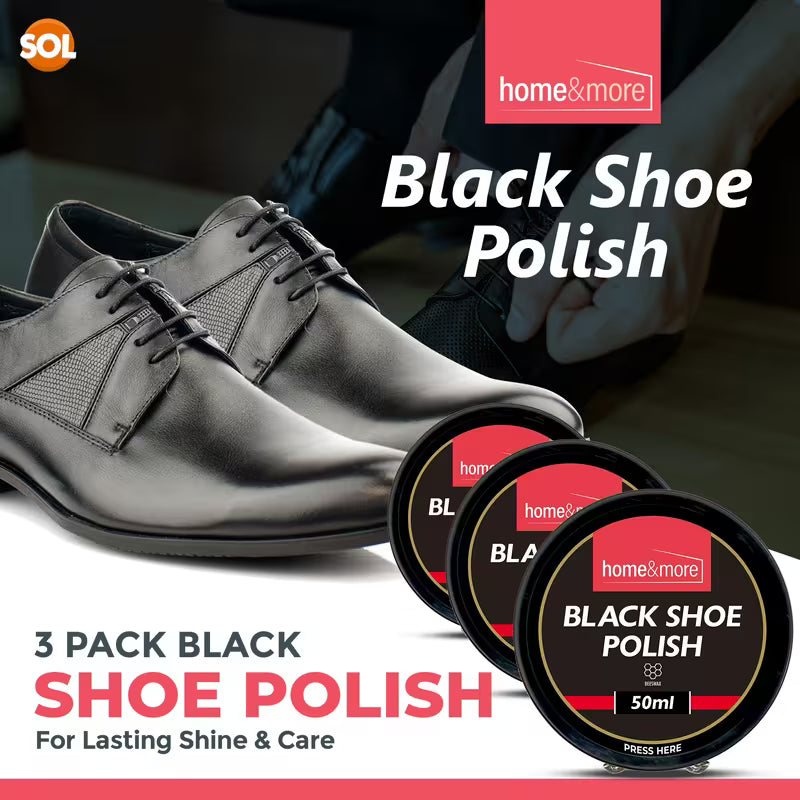 Black Wax Shoe Polish 50ml Premium Leather Shoe & Boot Polish