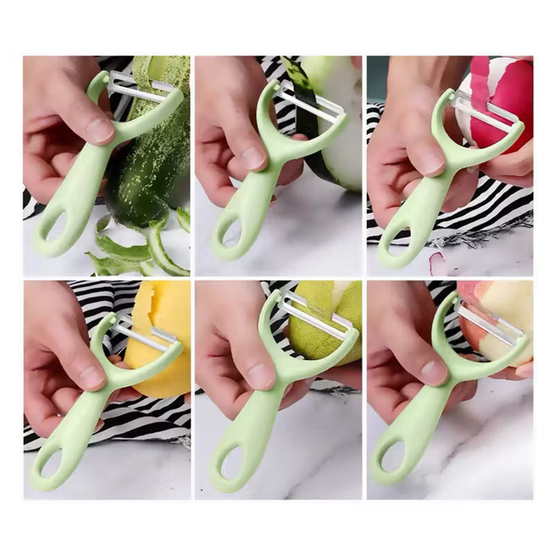 Bundle of 4 Stainless Steel Vegetable Fruit Peeler Innovative Durable Kitchen Tool