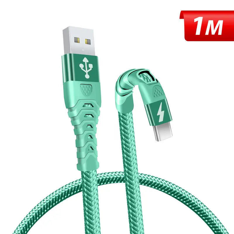 USB C Fast Charging Cable 1m Nylon Braided USB A to Type C Charging Cable