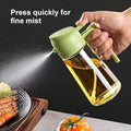 Oil Spray Bottle 470ML Plastic Kitchen Oil Bottle for Cooking BBQ Air Fryer Baking