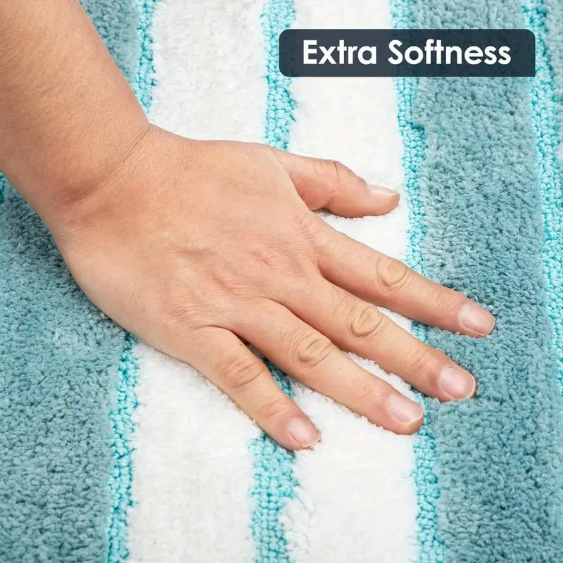 Plush Shaggy Bath Mat Super Soft Microfiber Non Slip Rubber Backing Machine Washable Rug