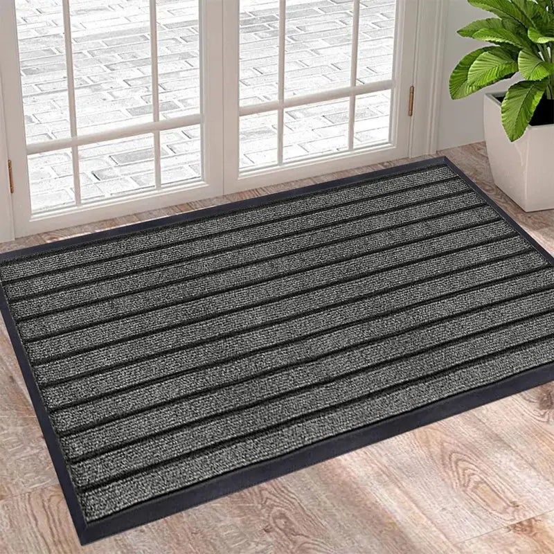 Heavy Duty Non Slip Door Mat Durable PVC Rubber Entrance Strong Grip Mat Ideal for Indoor Outdoor
