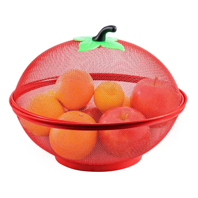 Multi Color Fruit Vegetable Basket with Lid Beautiful Table top Storage