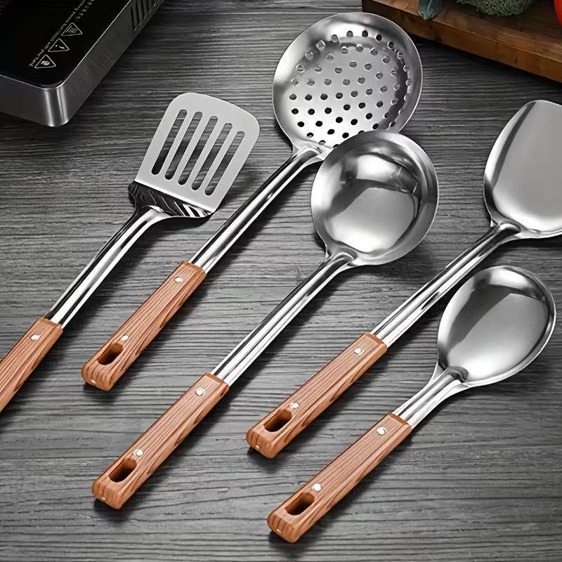 5PCS Stainless Steel Kitchen Utensil Set Cooking Tools Set for Home Kitchen and Restaurant