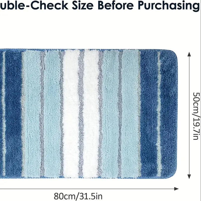 Plush Shaggy Bath Mat Super Soft Microfiber Non Slip Rubber Backing Machine Washable Rug
