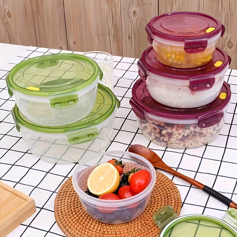 4-Piece Airtight Food Storage Container Set Microwave & Freezer Safe | Leakproof Kitchen & Bento Boxes