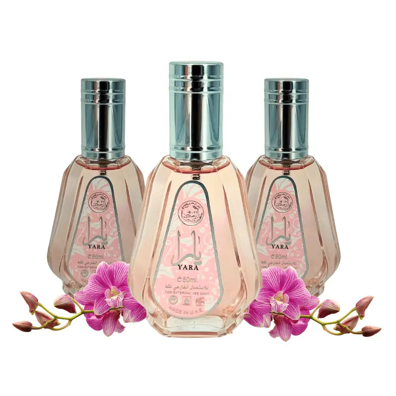Pack Of 3 Travel Size Lattafa Yara Perfume Elegant Long Lasting Floral Fruity Scent
