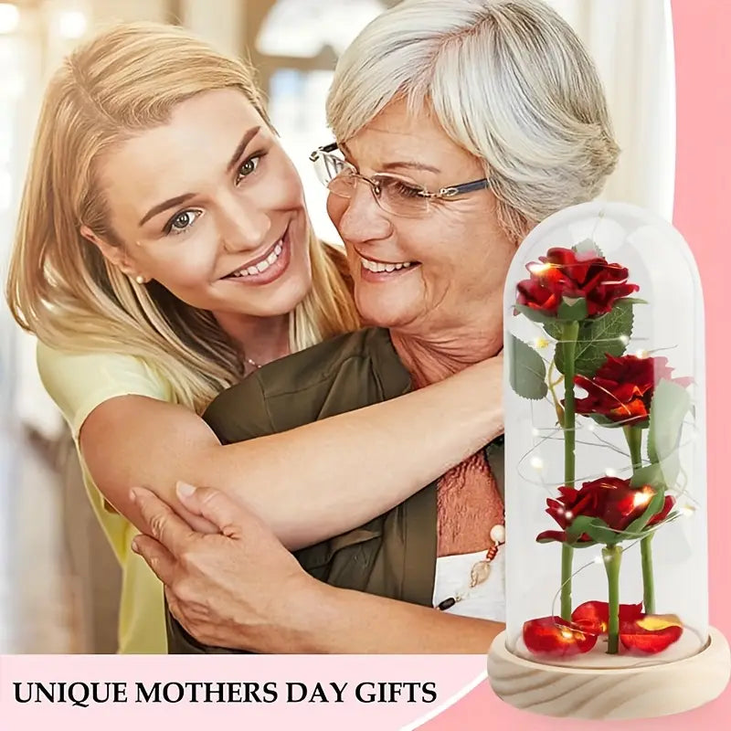 Elegant LED Rose Flower with Warm Fairy Lights Perfect for Home Decor And Gift