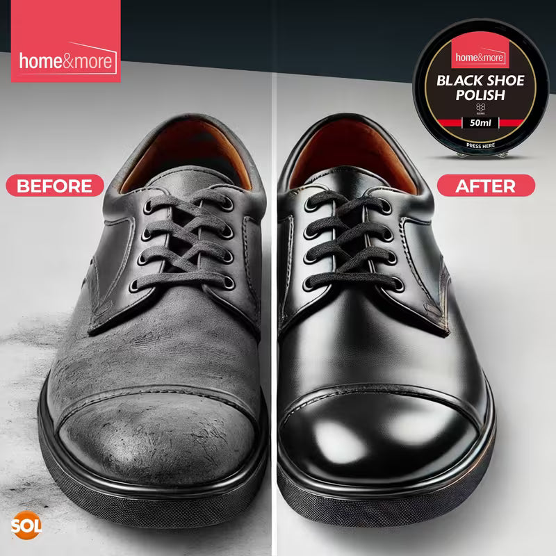 Black Wax Shoe Polish 50ml Premium Leather Shoe & Boot Polish