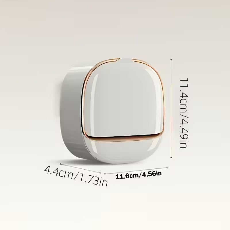 Luxury Wall Mounted Leak Proof Soap Dish with Lid Tray Elegant Design