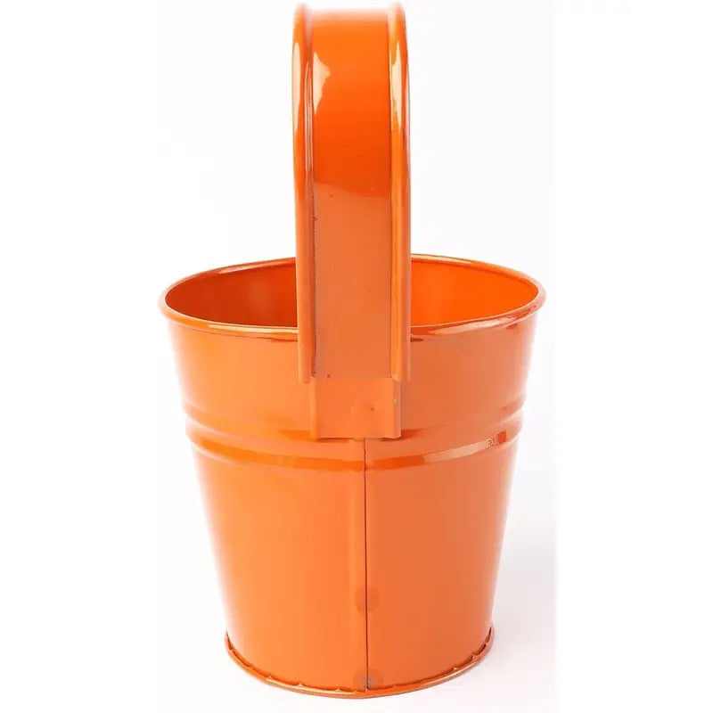 Metal Hanging Flower Pots with Drainage Hole & Hooks Garden Planters for Balcony