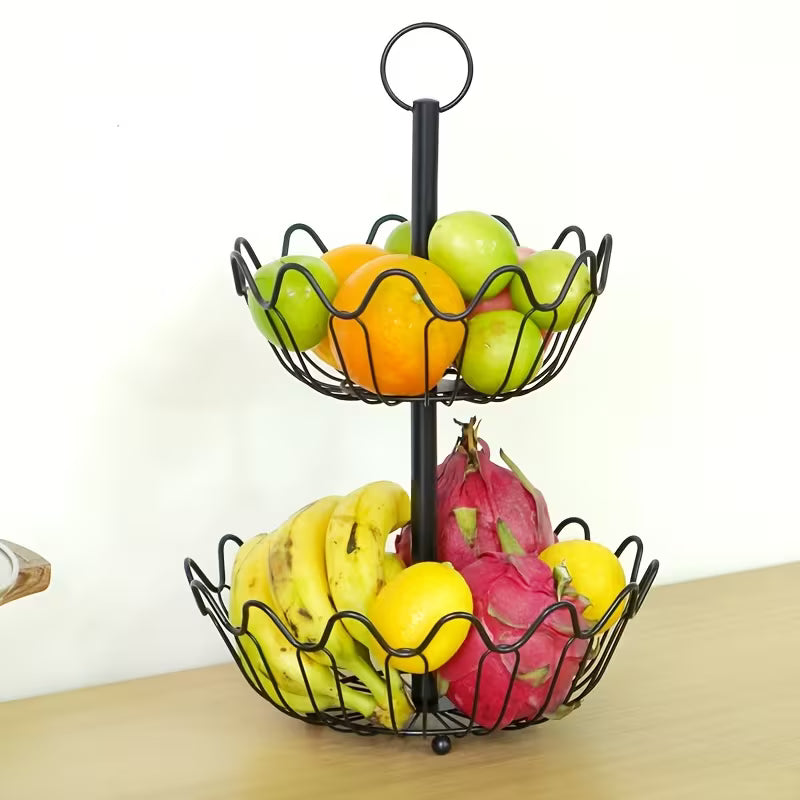 2-Tier Countertop Fruit Basket Organizer | Kitchen Storage for Fruit