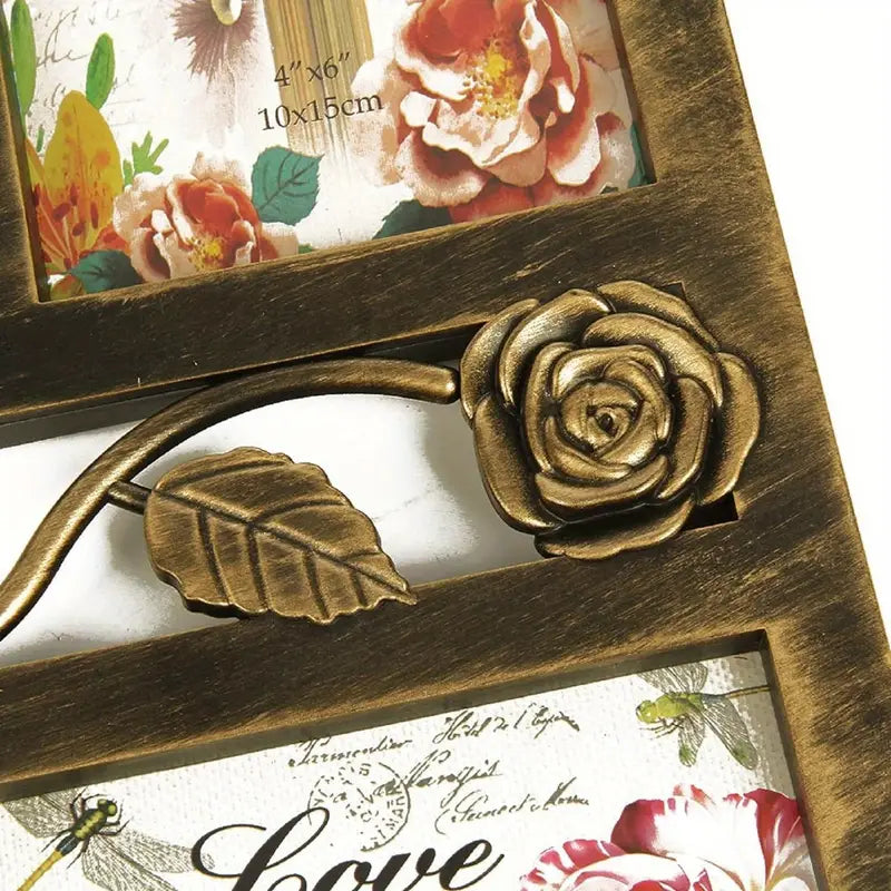 Vintage Love & Family Wall Photo Frame Rustic Plastic Oblong Frame for Home Decor Gifts