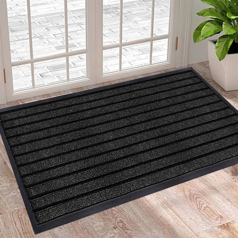 Heavy Duty Non Slip Door Mat Durable PVC Rubber Entrance Strong Grip Mat Ideal for Indoor Outdoor