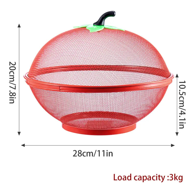 Multi Color Fruit Vegetable Basket with Lid Beautiful Table top Storage