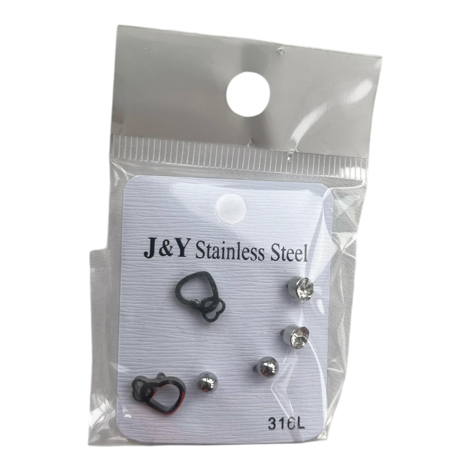 18 Pairs Women’s Mini Heart Butterfly Earrings Set Gold & Silver Mixed Fashion Stud Earrings for Daily Wear Party Gifts