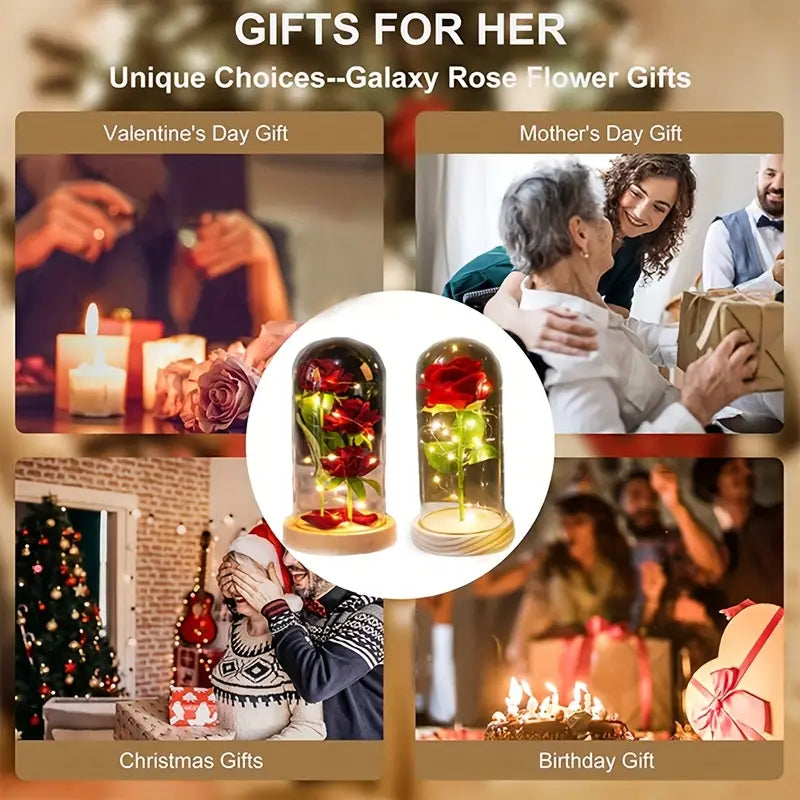 Elegant LED Rose Flower with Warm Fairy Lights Perfect for Home Decor And Gift