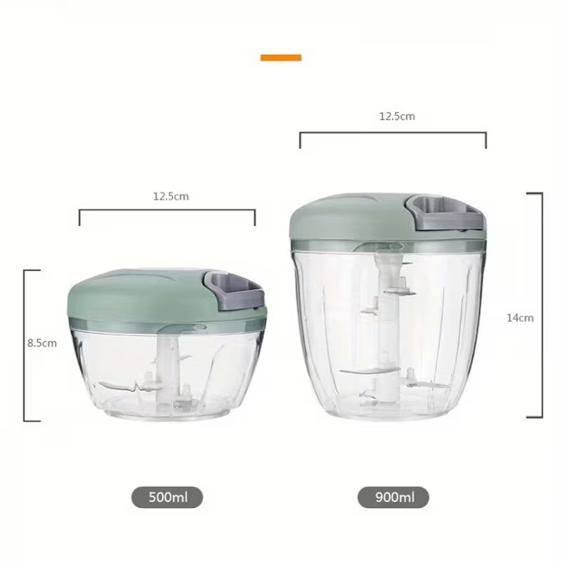 Manual Garlic Chopper Rotary Garlic Onion Vegetable Cutter Kitchen Gadget