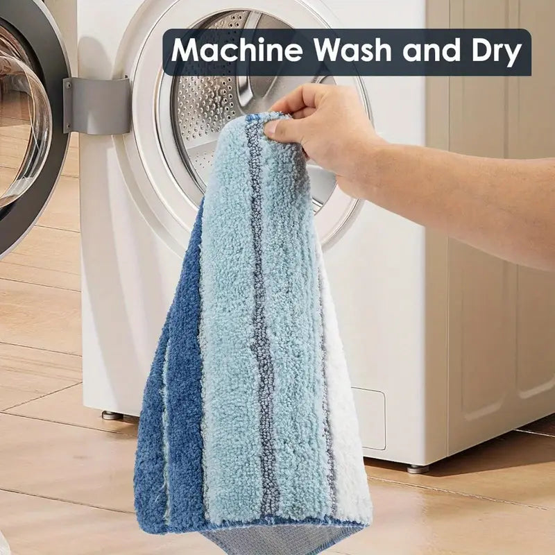 Plush Shaggy Bath Mat Super Soft Microfiber Non Slip Rubber Backing Machine Washable Rug