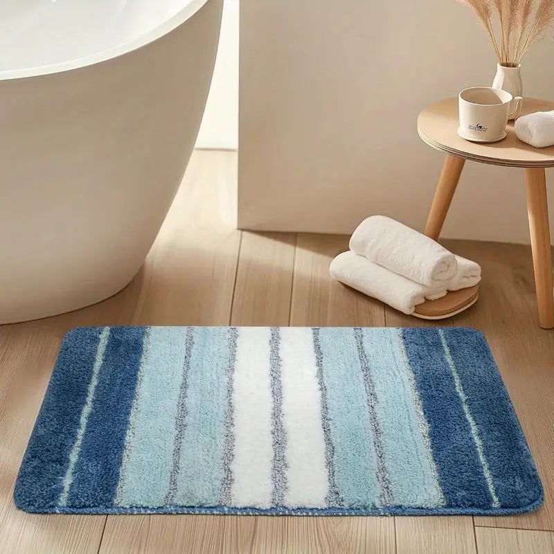 Plush Shaggy Bath Mat Super Soft Microfiber Non Slip Rubber Backing Machine Washable Rug