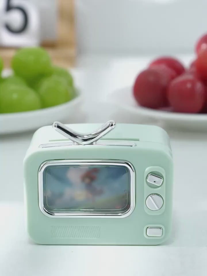 Retro TV Toothpick Holder Automatic Pop Up Dispenser Plastic Toothpick Organizer for Dining