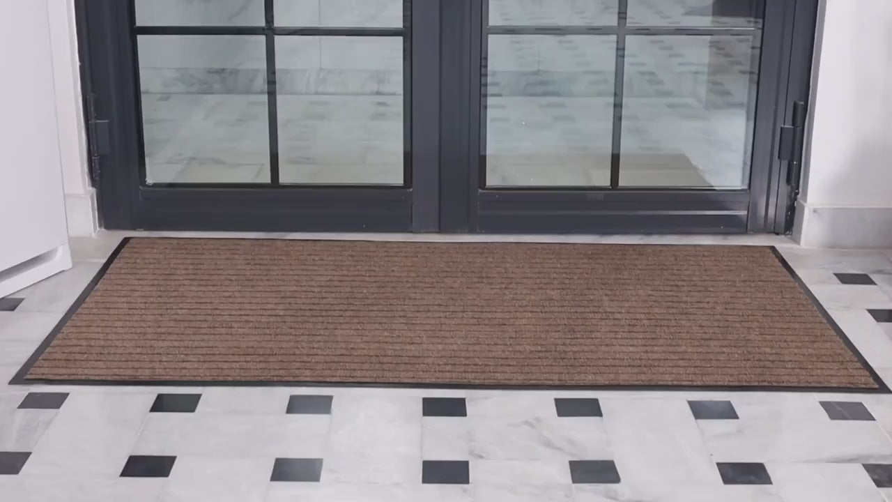 Heavy Duty Non Slip Door Mat Durable PVC Rubber Entrance Strong Grip Mat Ideal for Indoor Outdoor