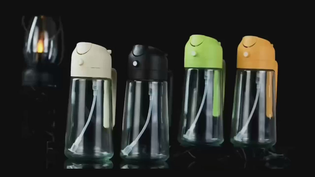 Oil Spray Bottle 470ML Plastic Kitchen Oil Bottle for Cooking BBQ Air Fryer Baking