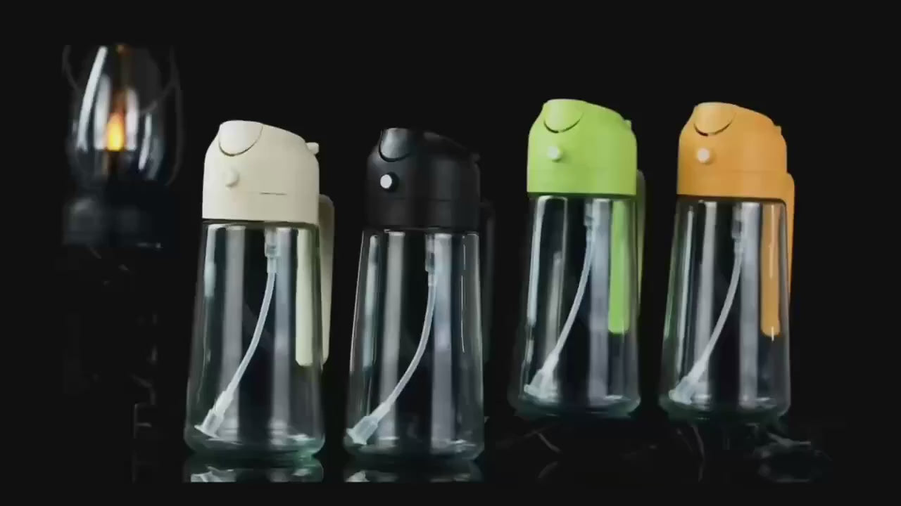 Oil Spray Bottle 470ML Plastic Kitchen Oil Bottle for Cooking BBQ Air Fryer Baking